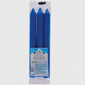 Candele profumate blu - Oceano - 3 pz