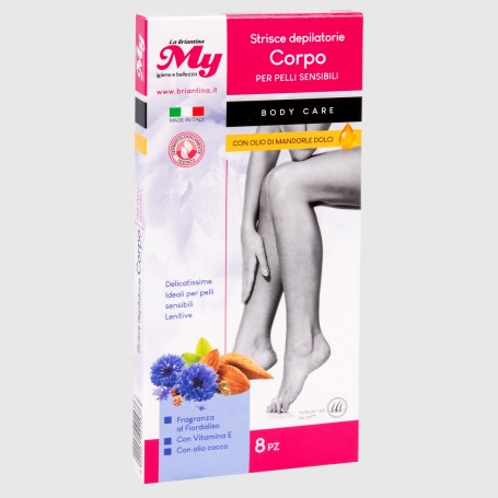 Strisce depilatorie corpo - Pelli sensibili - 8 pz