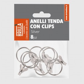 Anelli tenda con clips silver