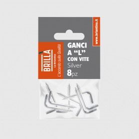 ganci a "L" con vite silver