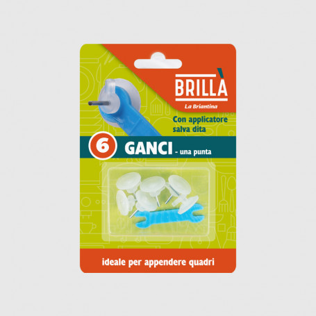 Ganci per quadri in plastica GR1 6 pz